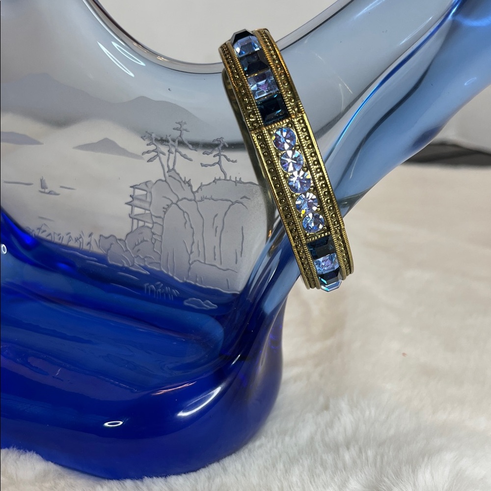 Heidi Daus Gold Bracelet with Blue Accents